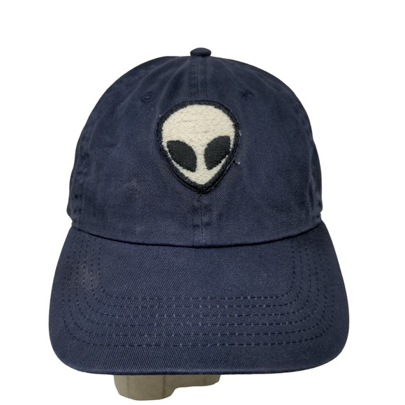 Newhattan Men's Slideback Hat Blue OSFA Embroidered Alien Greys Logo - Picture 1 of 12